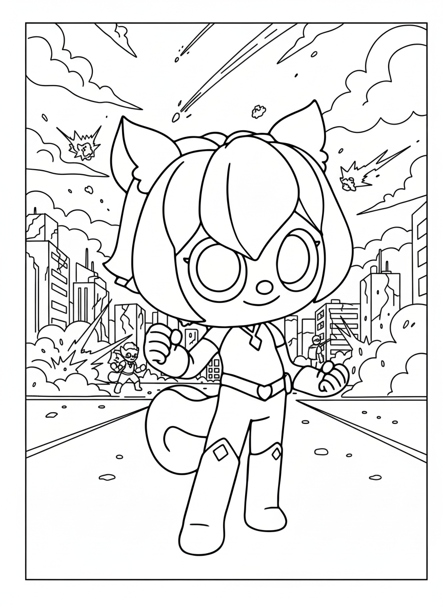 coloriage Miniforce d'enfant a imprimer