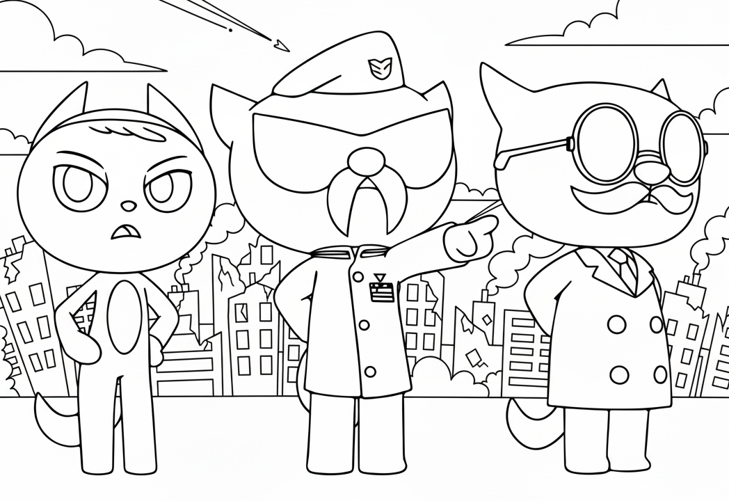 image de coloriage Miniforce pour enfant 1