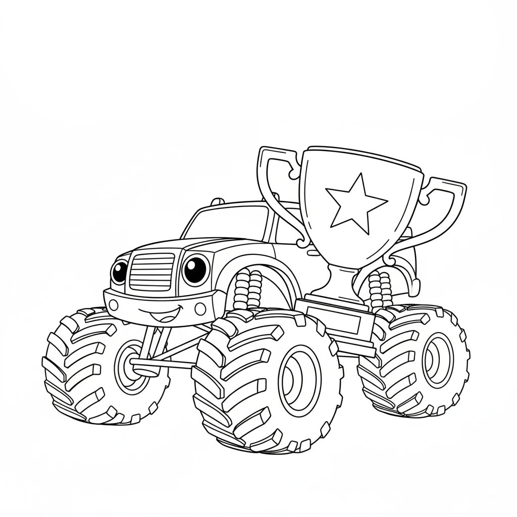 coloriage Monster Jam pour enfant de 5 ans