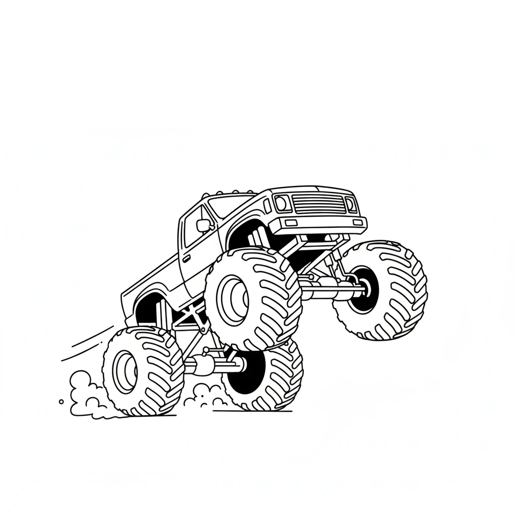 coloriage Monster Jam à imprimer pour enfant de 6 ans