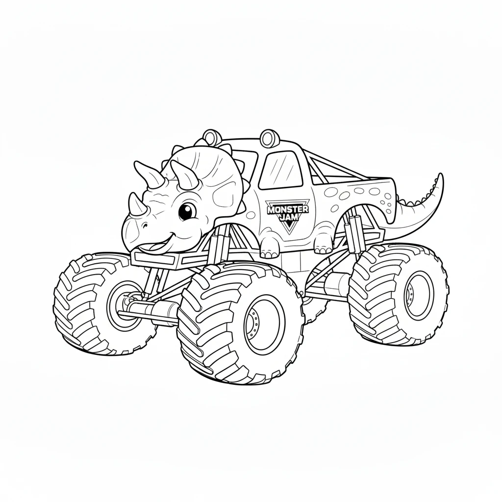 coloriage Monster Jam à imprimer pour enfant de 6 ans 1