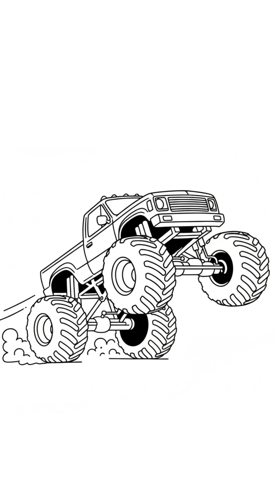 coloriage Monster Jam et decoupage a imprimer gratuit