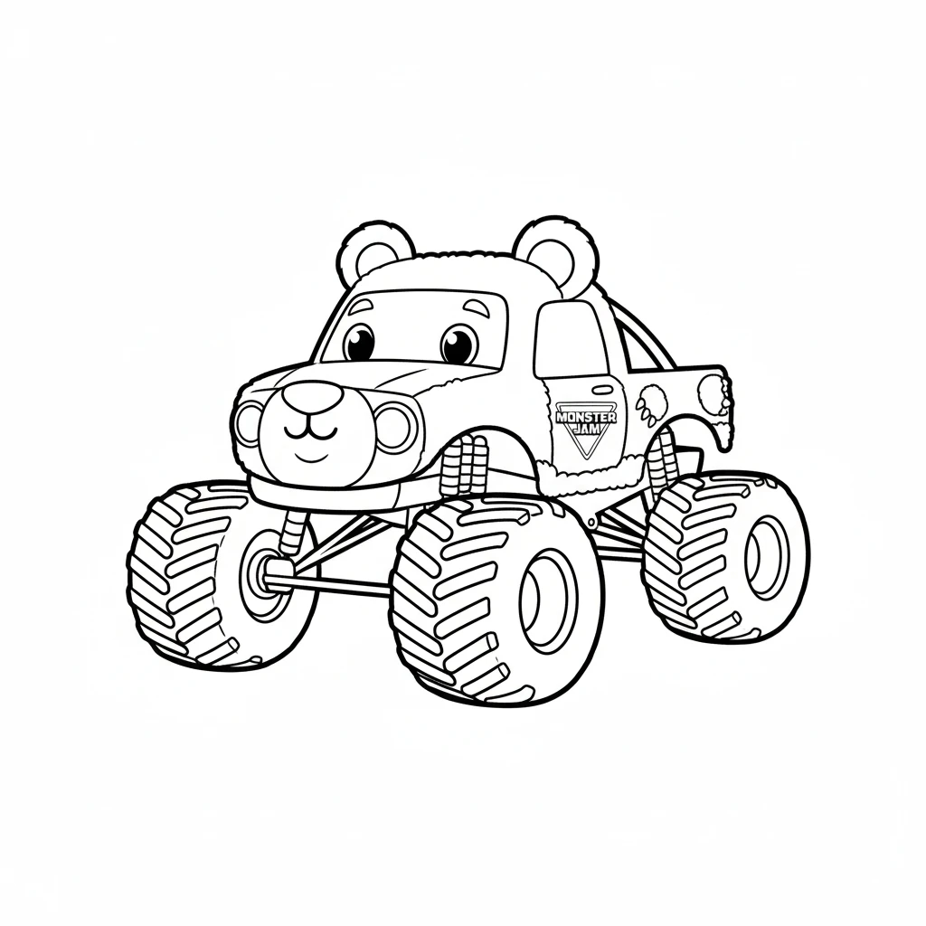 coloriage Monster Jam pour enfant de 7 ans