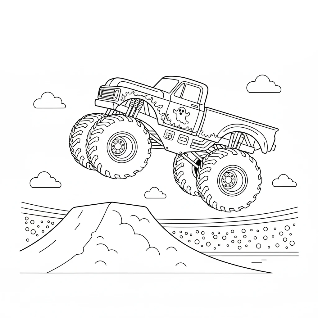 coloriage Monster Jam à imprimer pour enfant de 2 ans 1