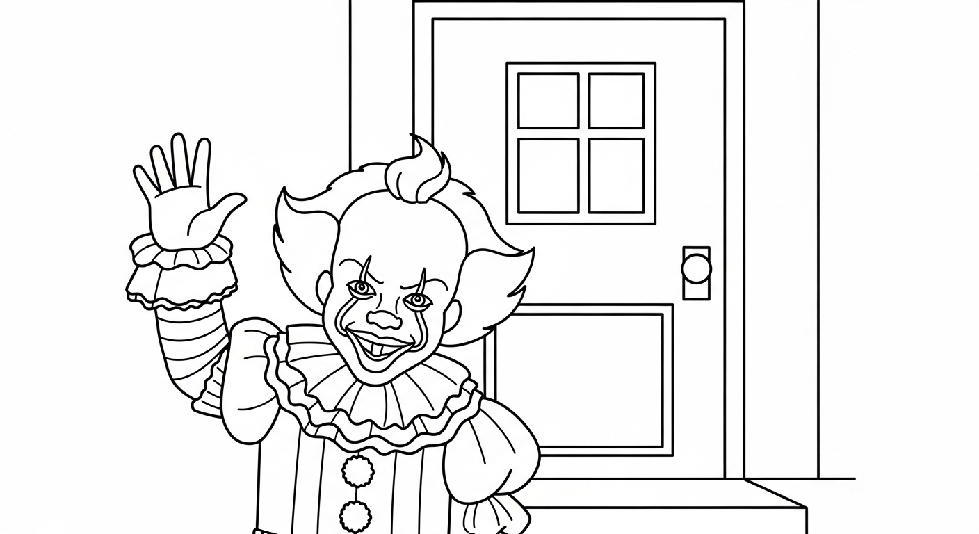 coloriage Pennywise updated pour enfant à imprimer