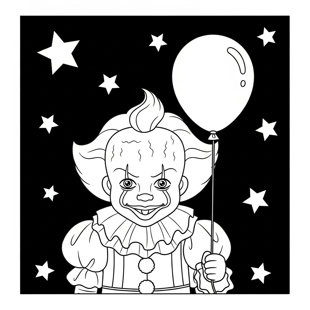 coloriage Pennywise updated pour enfants