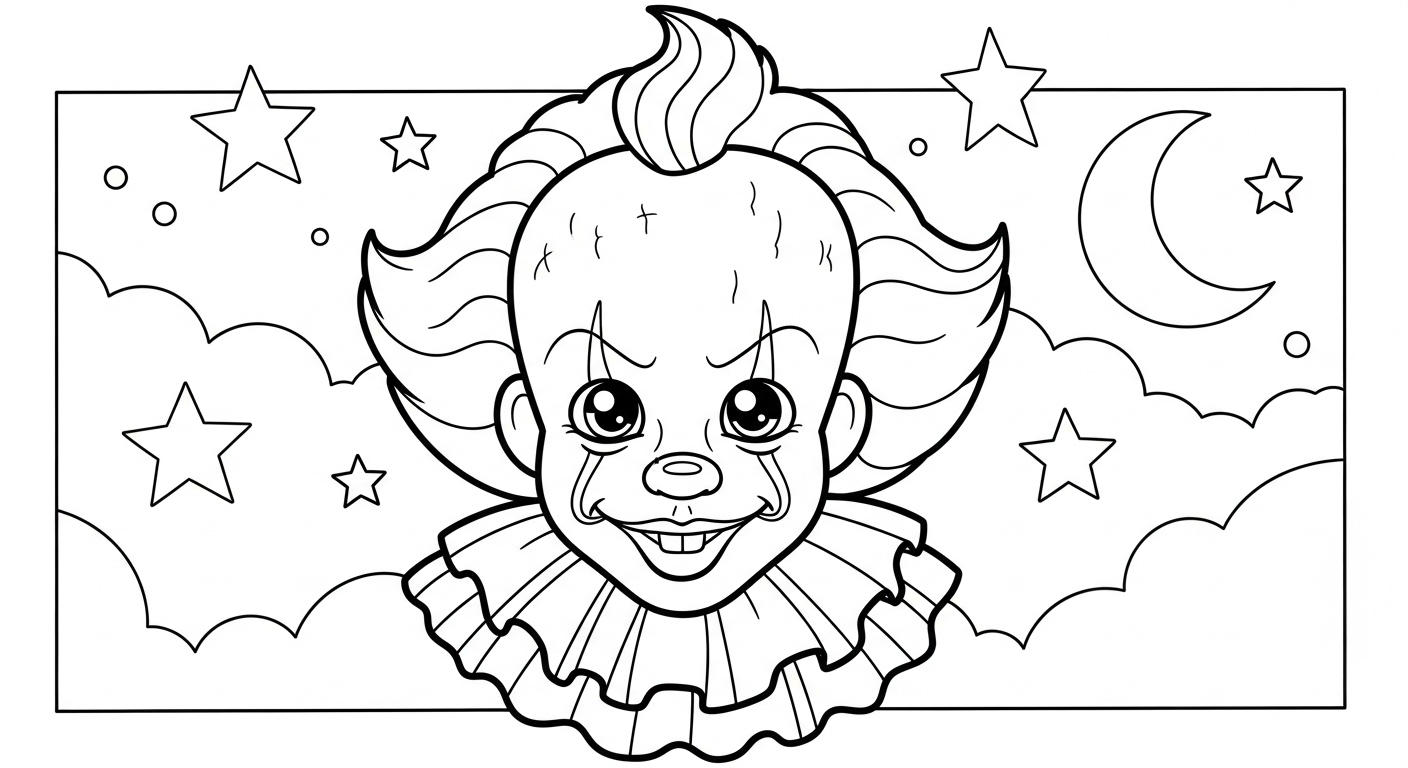 coloriage Pennywise updated gratuit a imprimer
