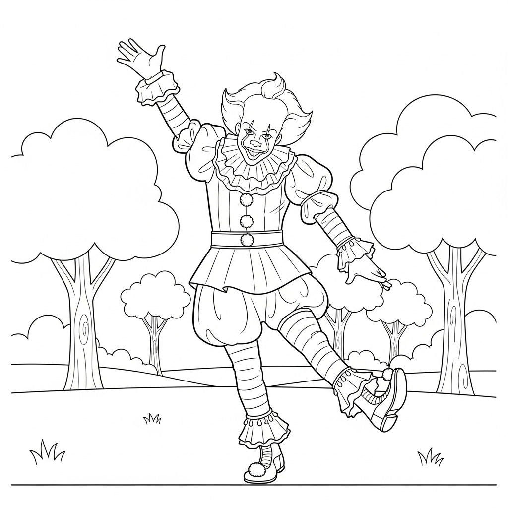 coloriage Pennywise updated pour enfants à télécharger 1
