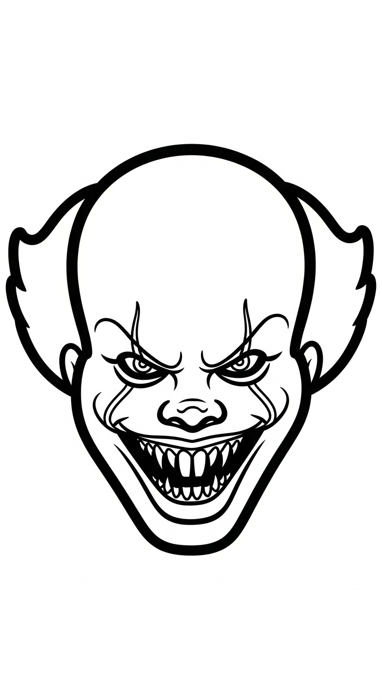coloriage Pennywise updated et dessin a imprimer 1