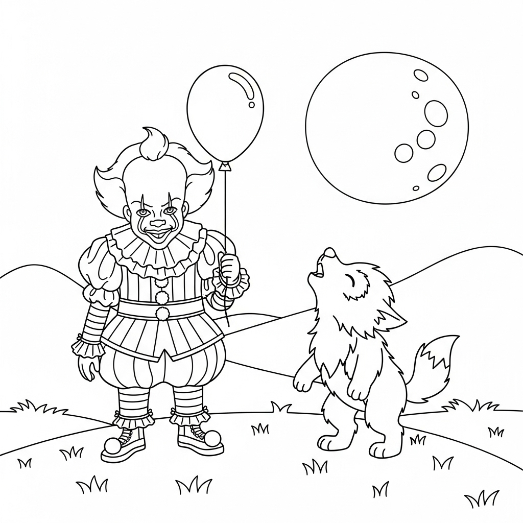 coloriage Pennywise updated pour enfant