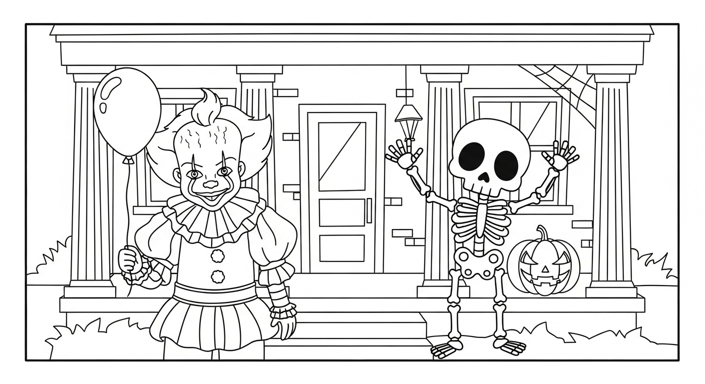 coloriage Pennywise updated à imprimer pdf gratuit
