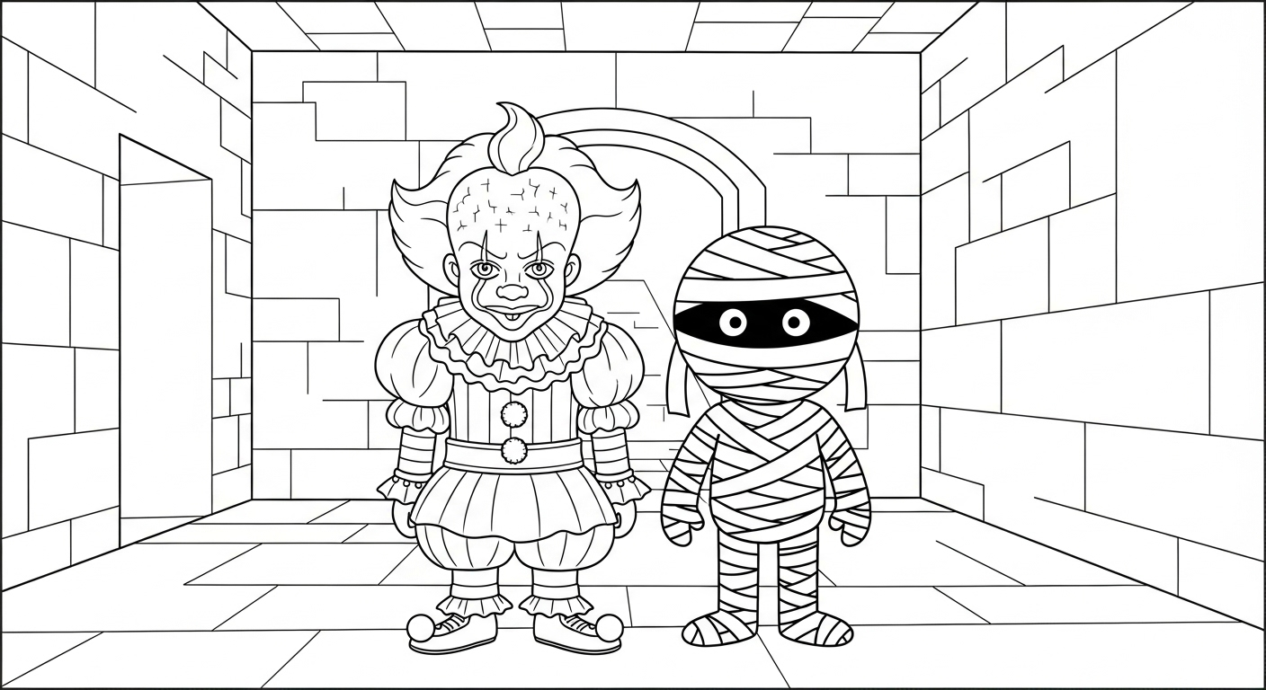 coloriage Pennywise updated pour enfant 1