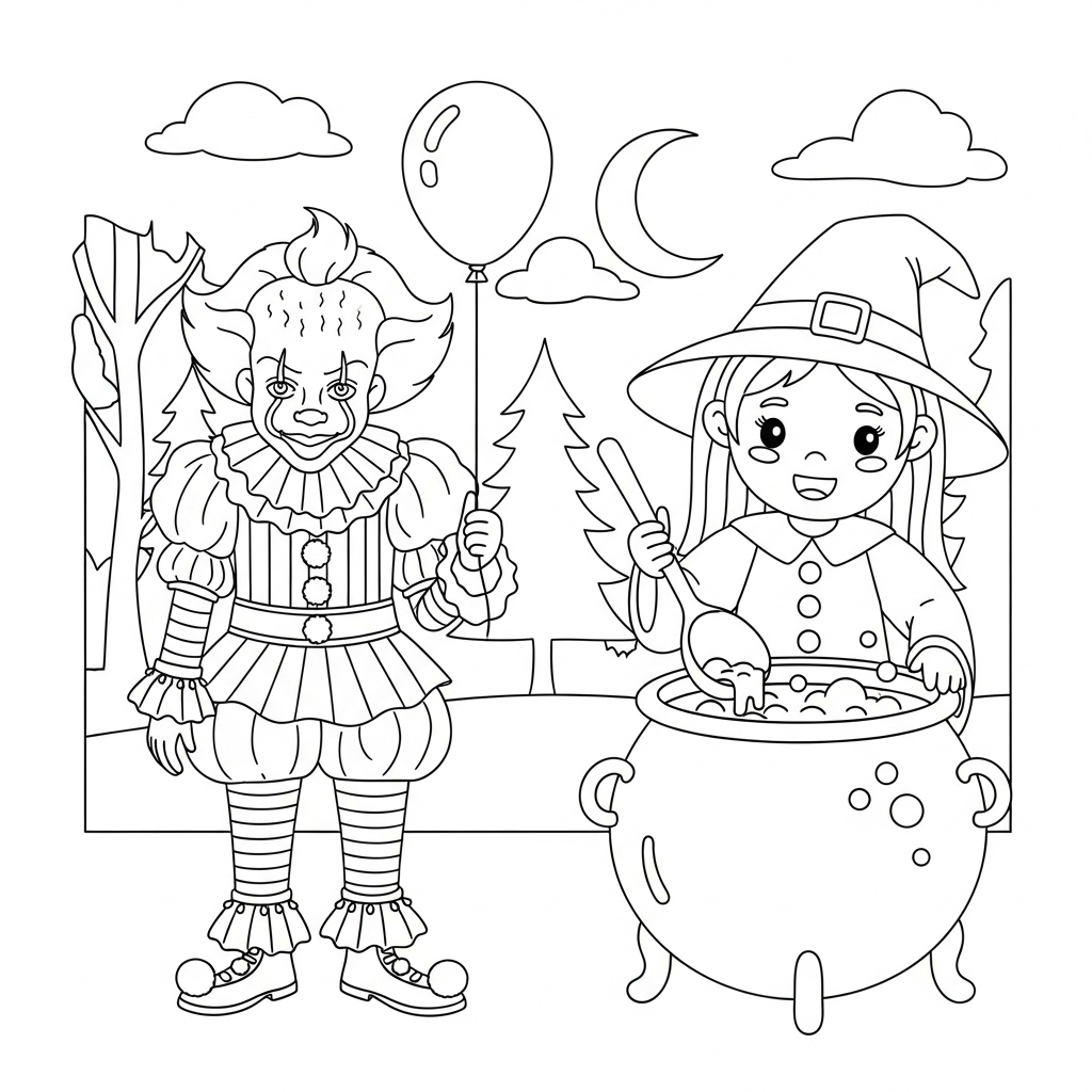 coloriage Pennywise updated pour enfant gratuit