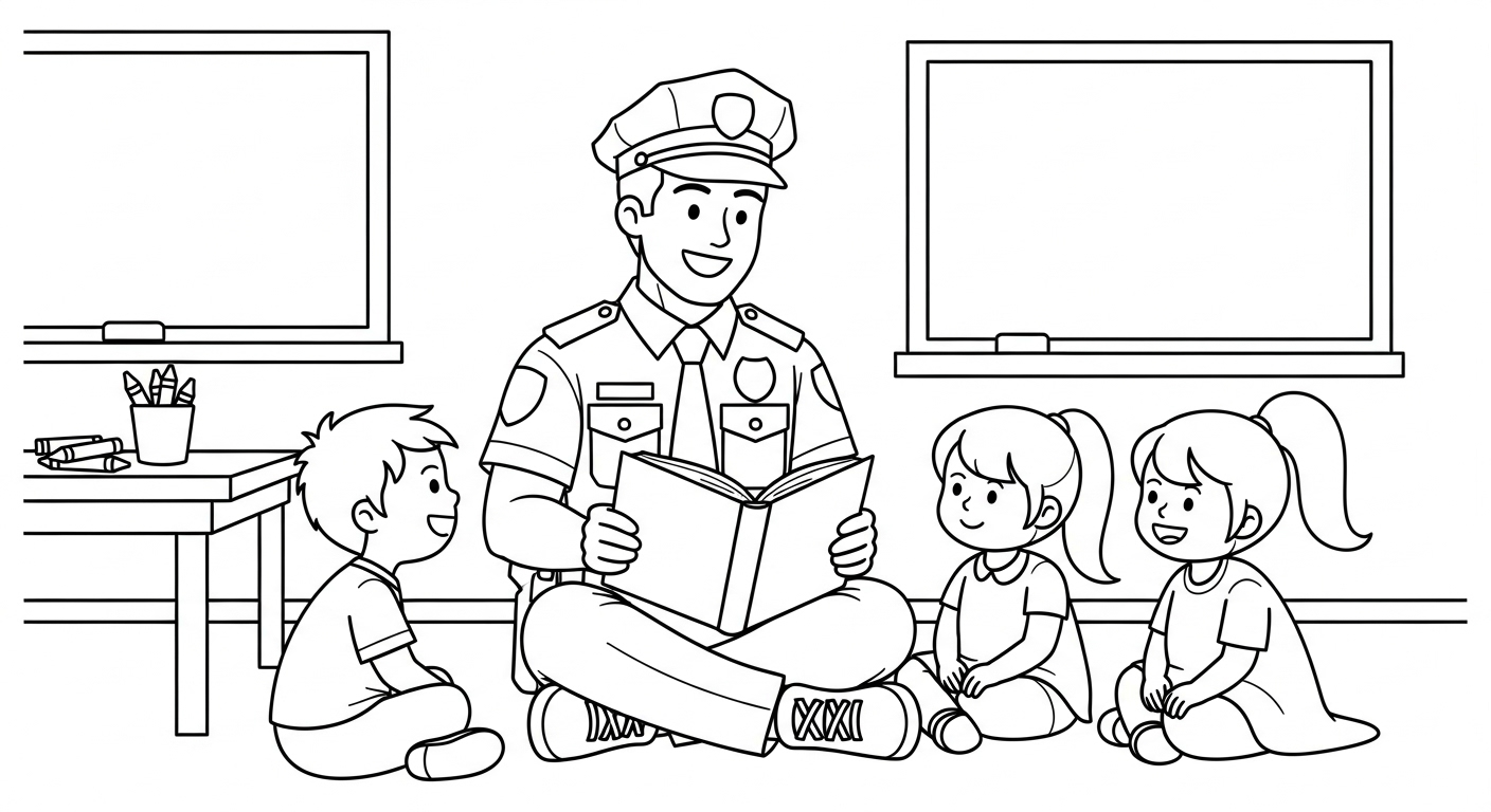 coloriage Police updated pour enfant de 5 ans