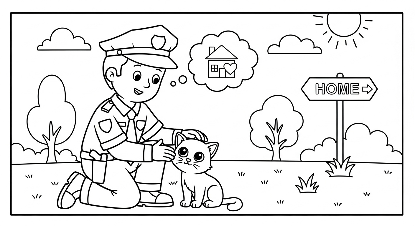 coloriage Police updated pour enfant de 2 ans