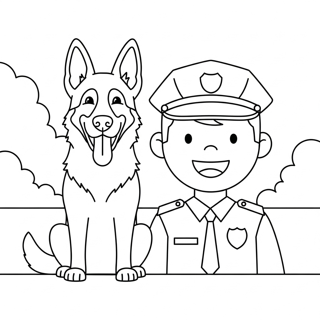 coloriage Police updated à imprimer pdf gratuit