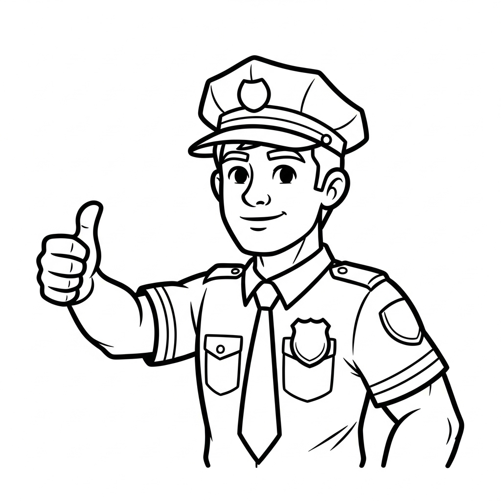 coloriage Police updated à imprimer pour enfant de 8 ans