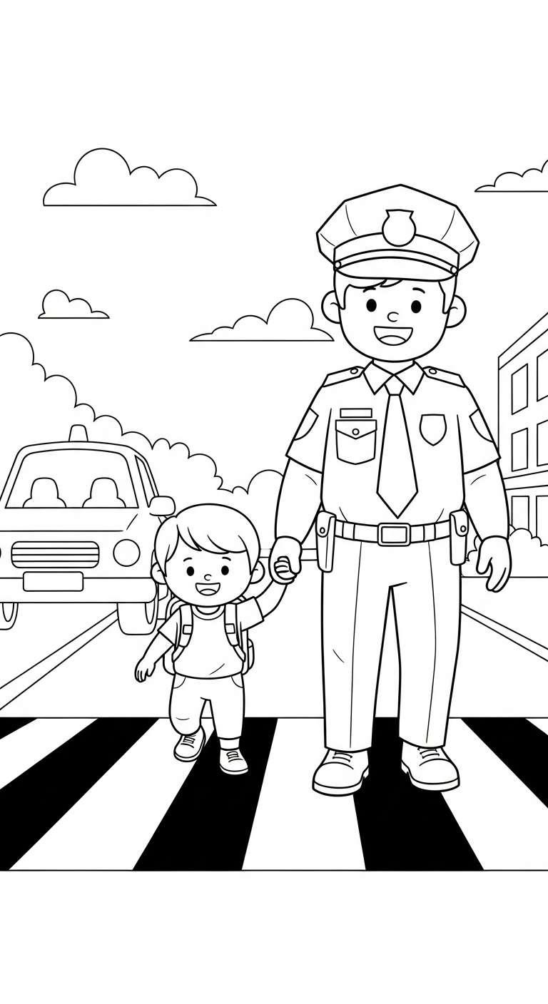 imprimer coloriage Police updated gratuit