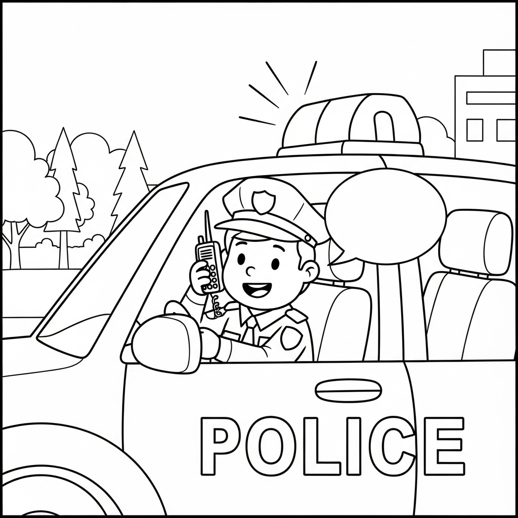 coloriage Police updated a imprimer