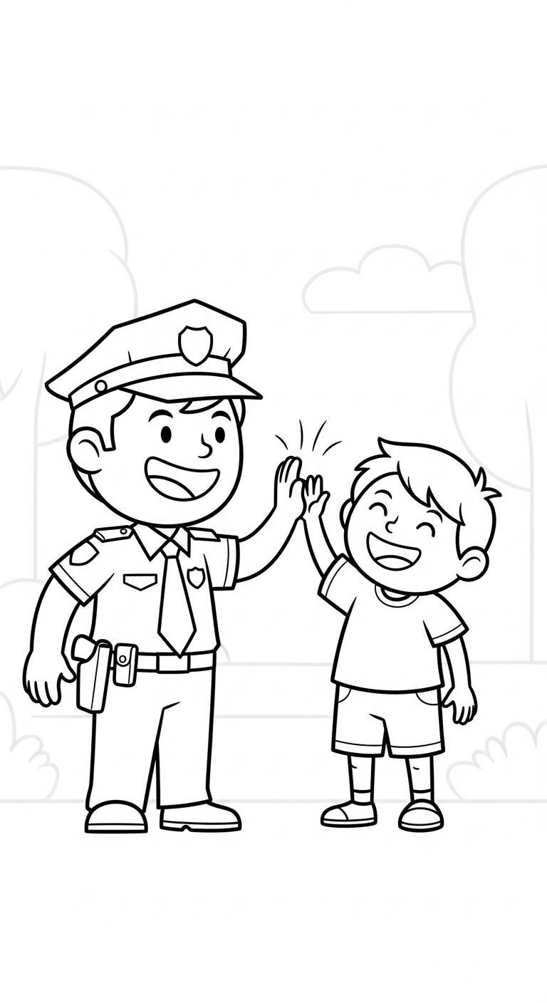 coloriage Police updated pour enfant de 3 ans