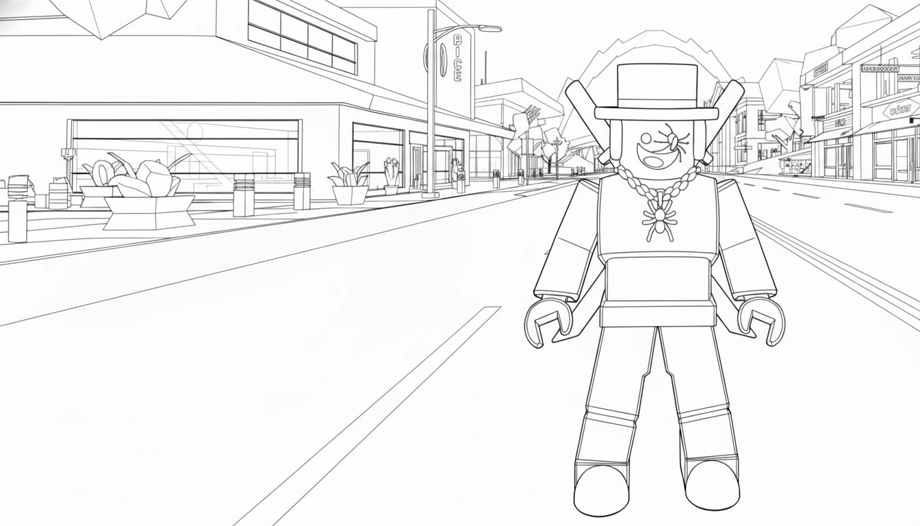 coloriage Sammy Roblox de pour enfants