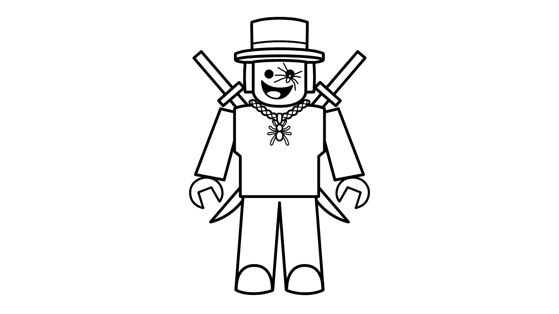 coloriage Sammy Roblox à imprimer kawaii