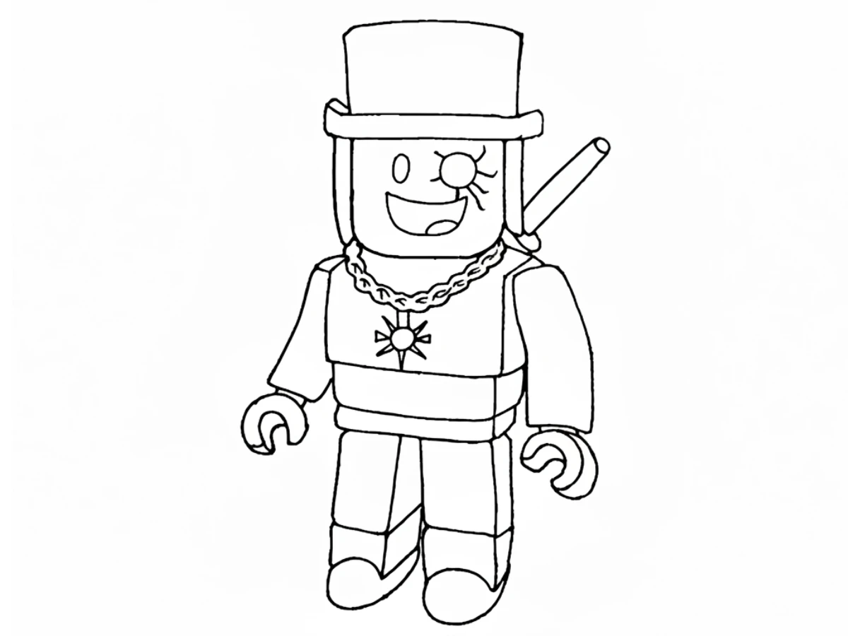 coloriage Sammy Roblox à imprimer pdf