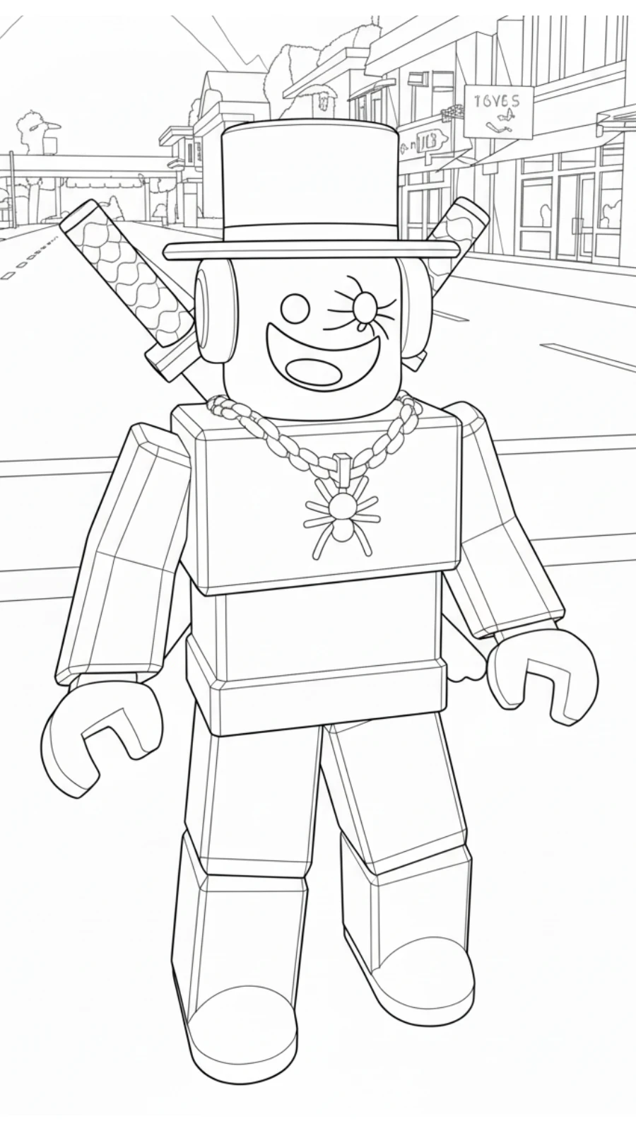 coloriage Sammy Roblox à imprimer pdf gratuit