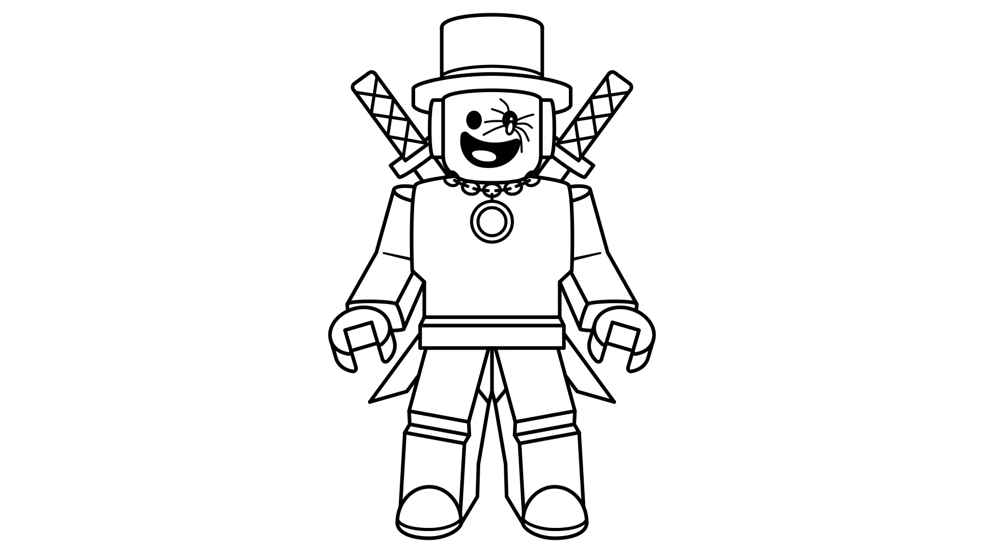 coloriage Sammy Roblox à imprimer pour enfant de 9 ans