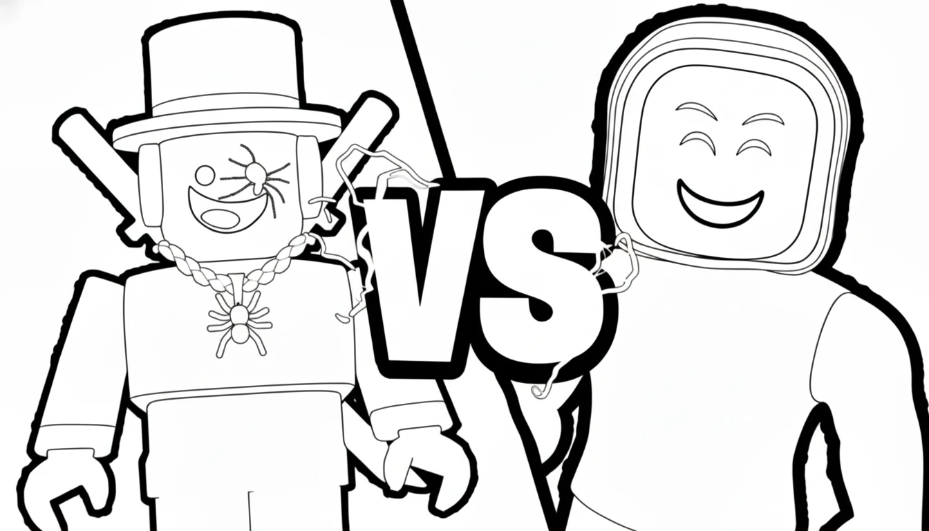 coloriage Sammy Roblox et découpage à imprimer