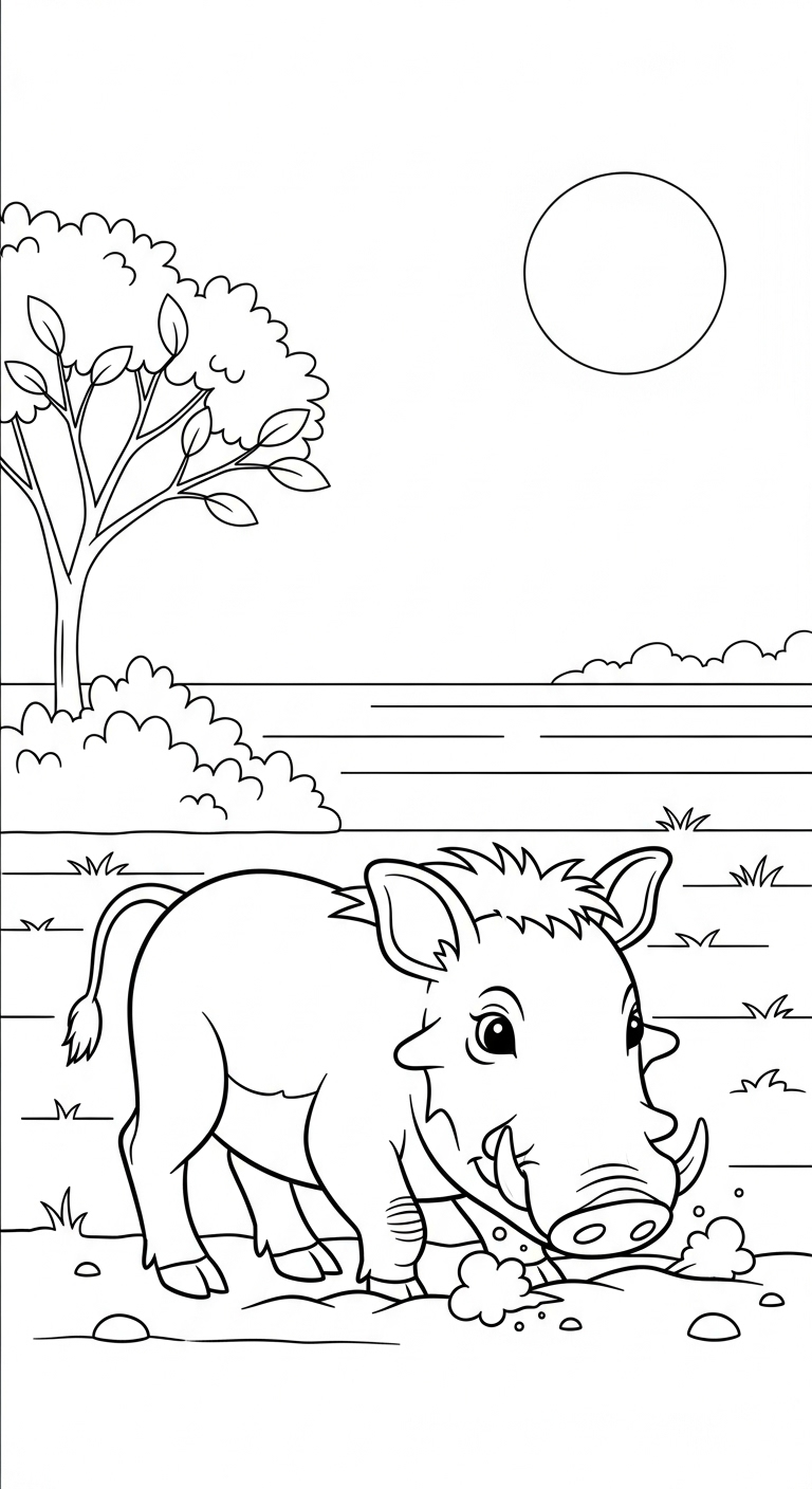 coloriage Savane updated à imprimer pour enfant de 6 ans
