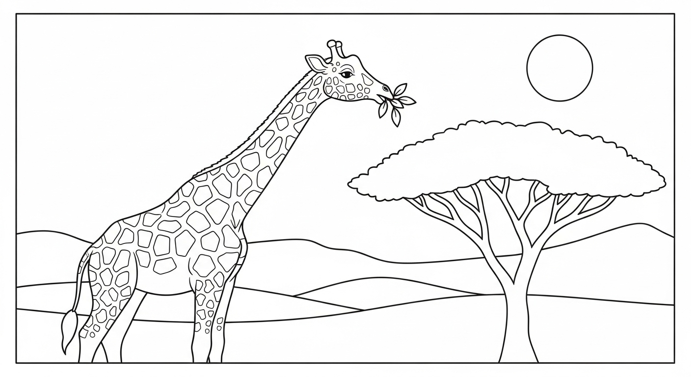 coloriage Savane updated de pour enfants 1
