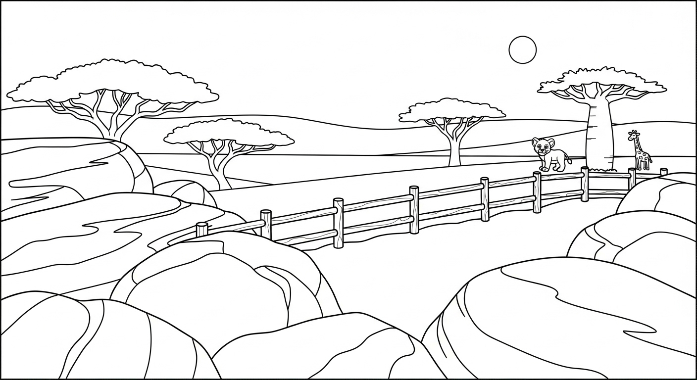 coloriage Savane updated a colorier en ligne