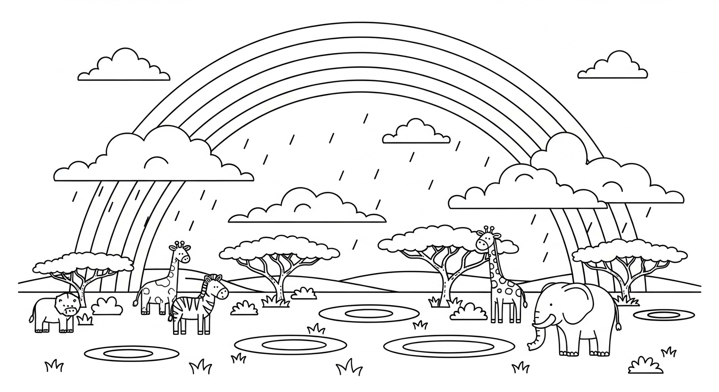 coloriage Savane updated en ligne pour enfant