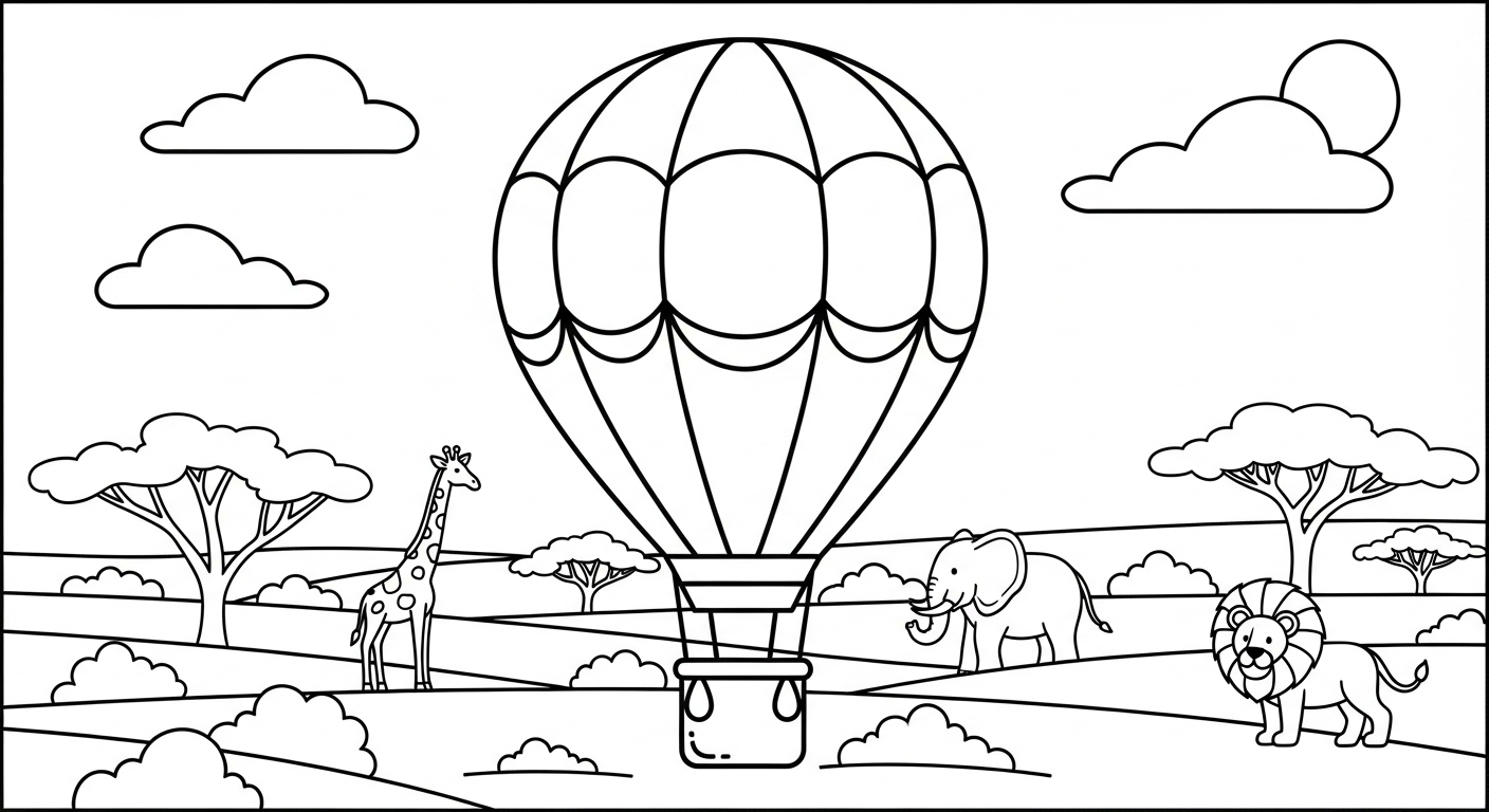 image pour coloriage Savane updated enfant