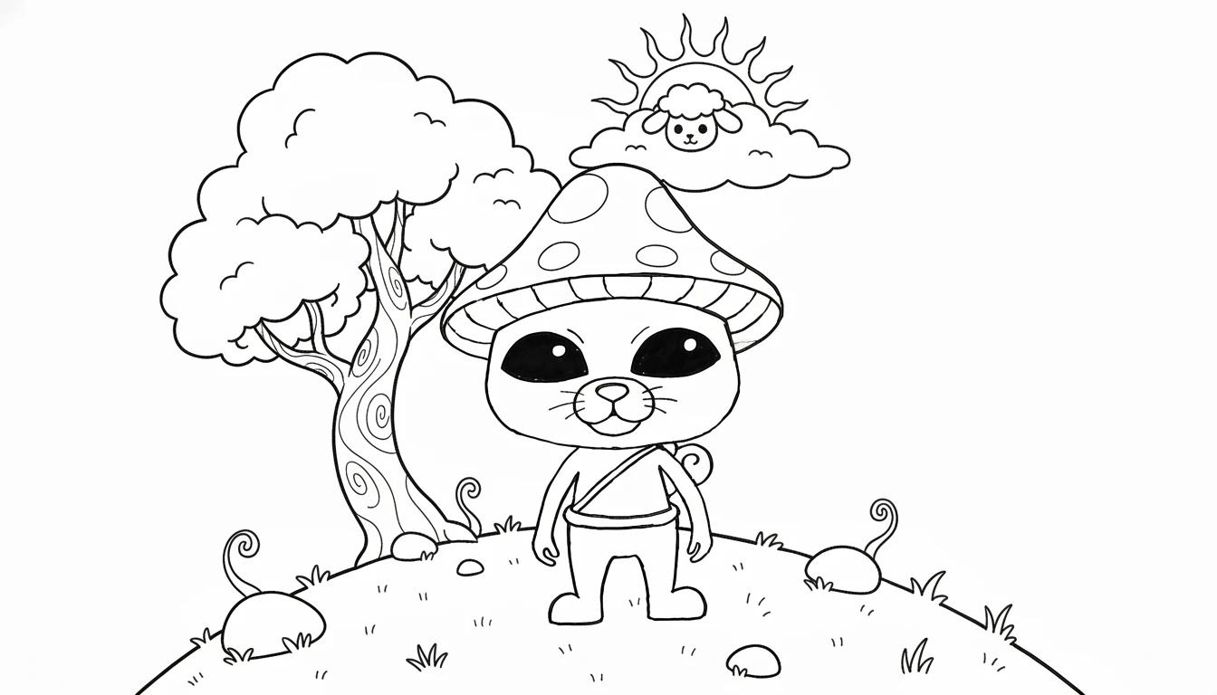 coloriage Smurf Cat et decoupage a imprimer gratuit