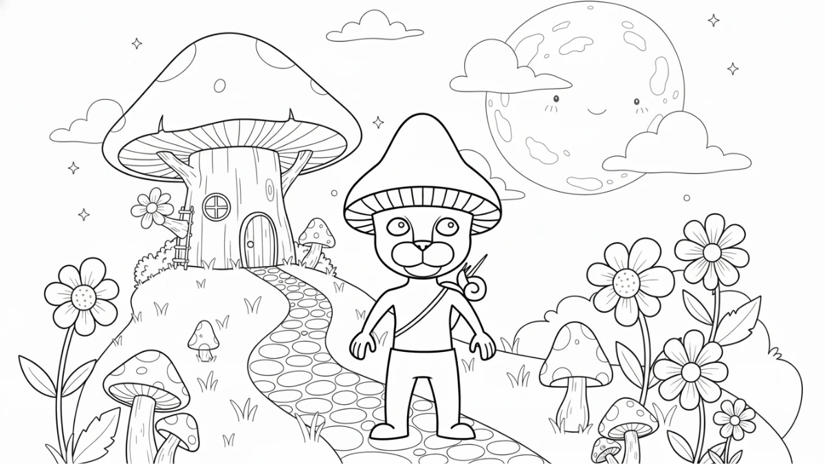 coloriage Smurf Cat d'enfant a imprimer