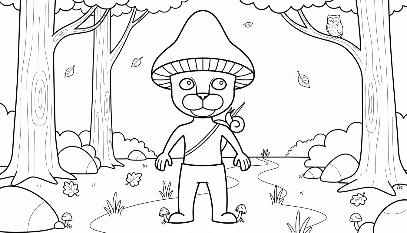 coloriage Smurf Cat à imprimer pour enfant de 8 ans
