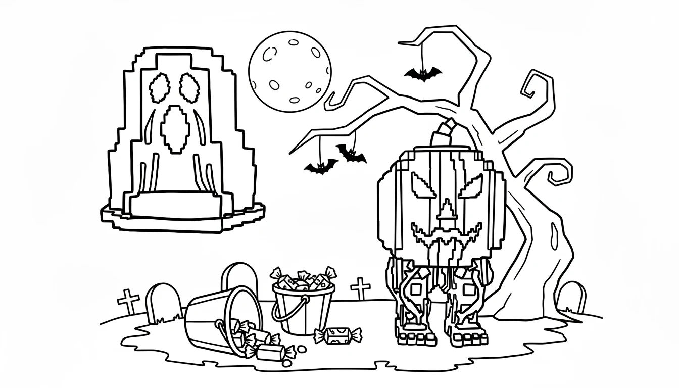 coloriage Spooky et Pumpky en ligne 1