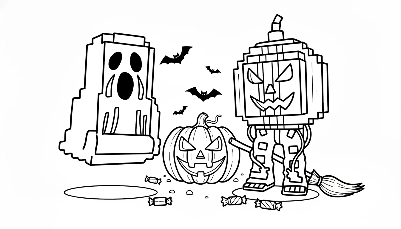 coloriage Spooky et Pumpky en ligne