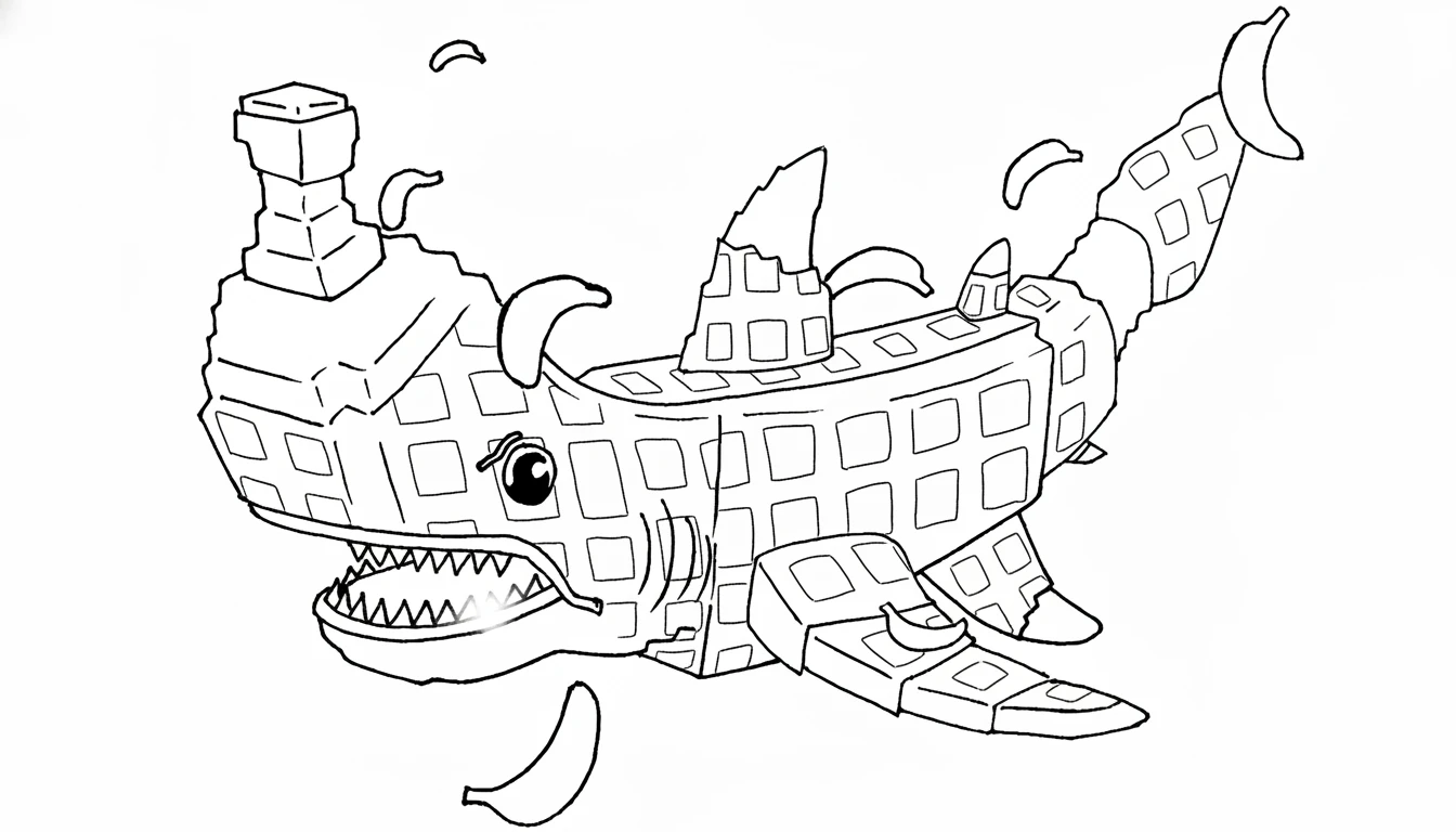 coloriage Squalanana à imprimer pour enfant de 4 ans