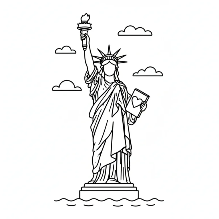 Coloriage Statue de la Liberté