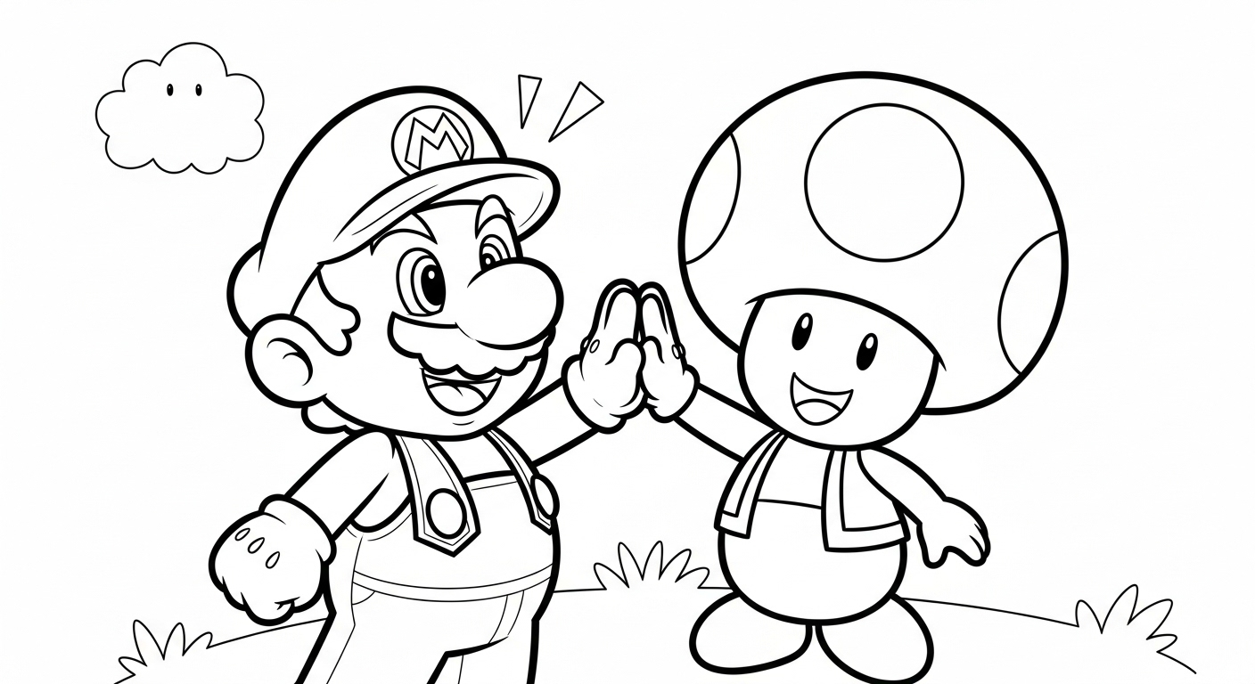 coloriage Toad updated pour enfant gratuit