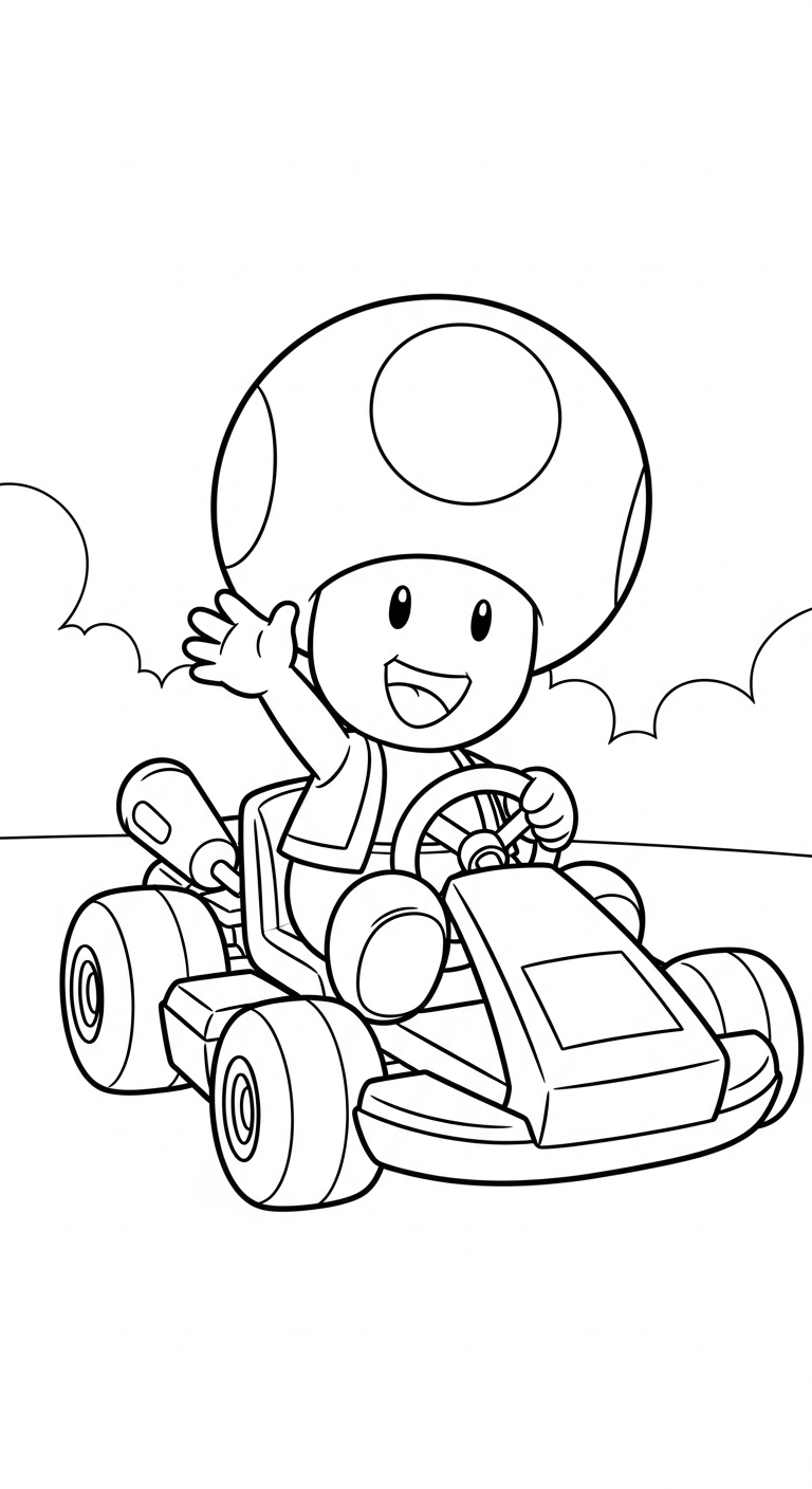 coloriage Toad updated gratuit à imprimer