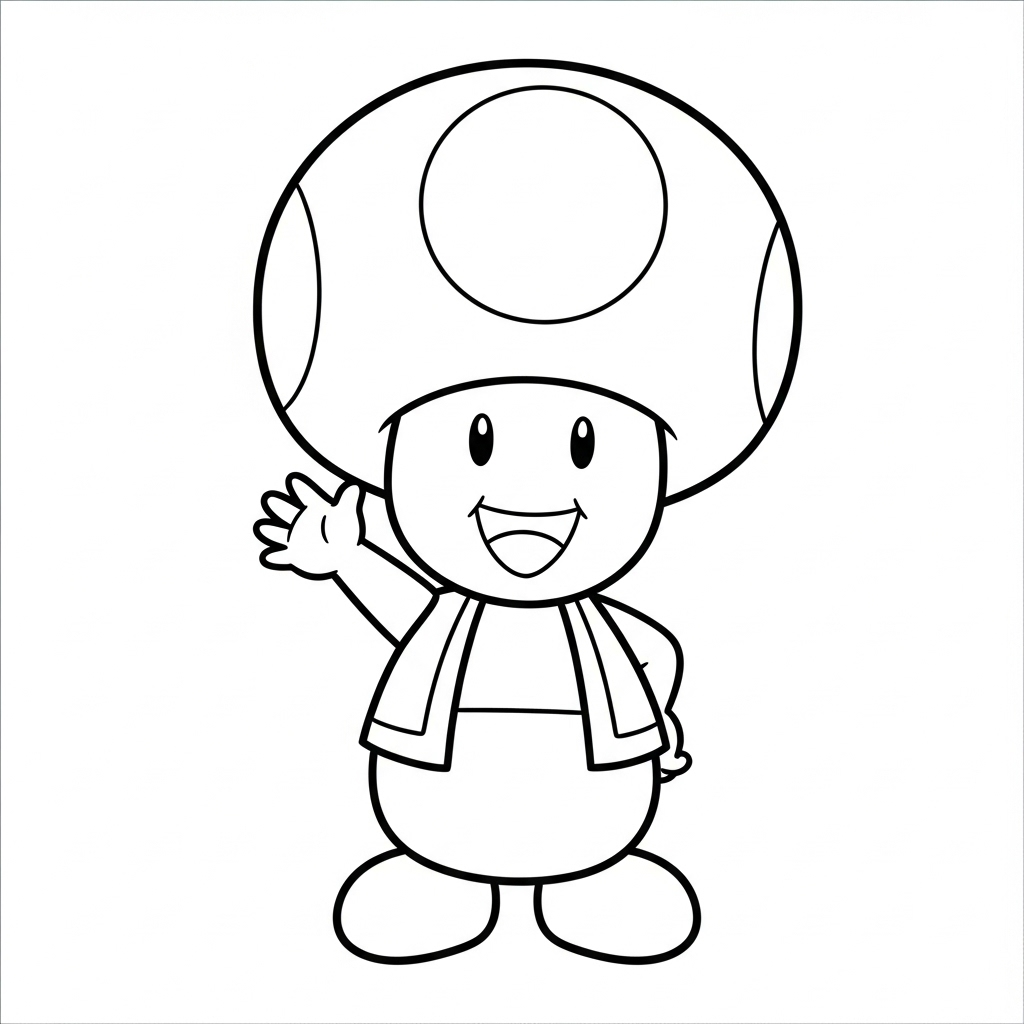 coloriage Toad updated à imprimer gratuitement pdf