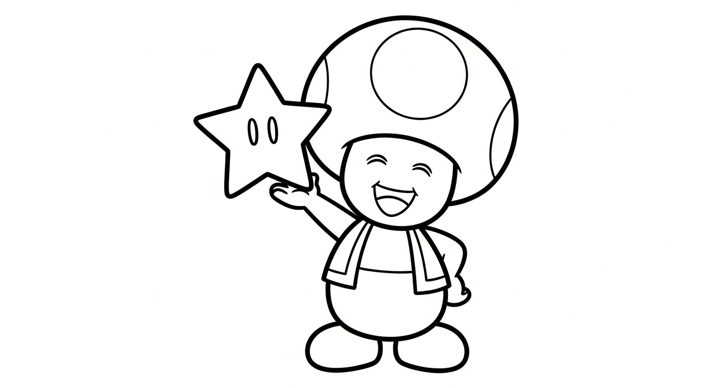 coloriage Toad updated à imprimer