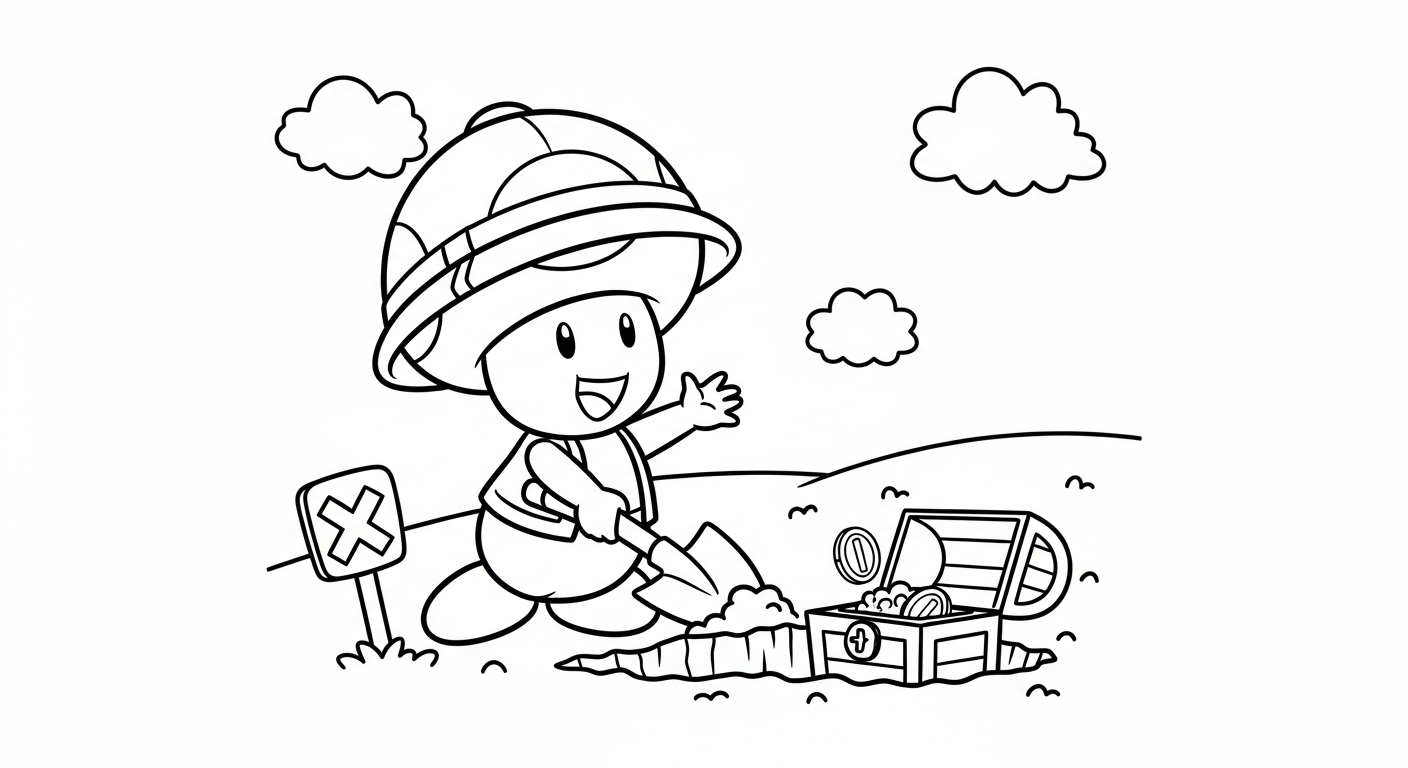 coloriage Toad updated et dessins