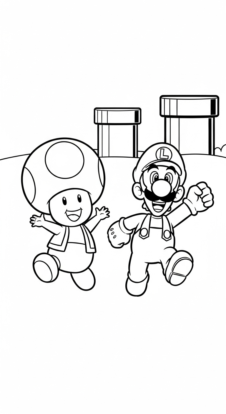 coloriage Toad updated pour enfants a imprimer
