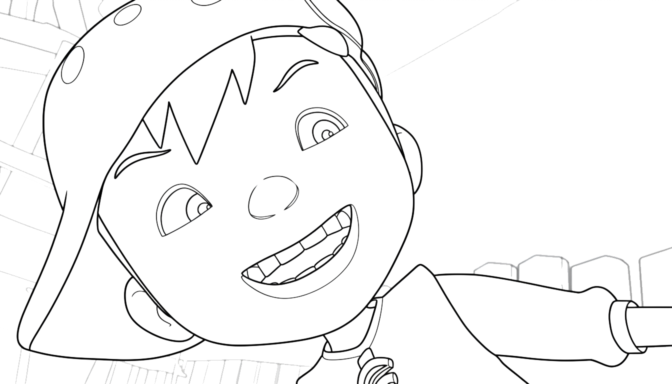 coloriage BOBOIBOY à imprimer pour enfant de 4 ans