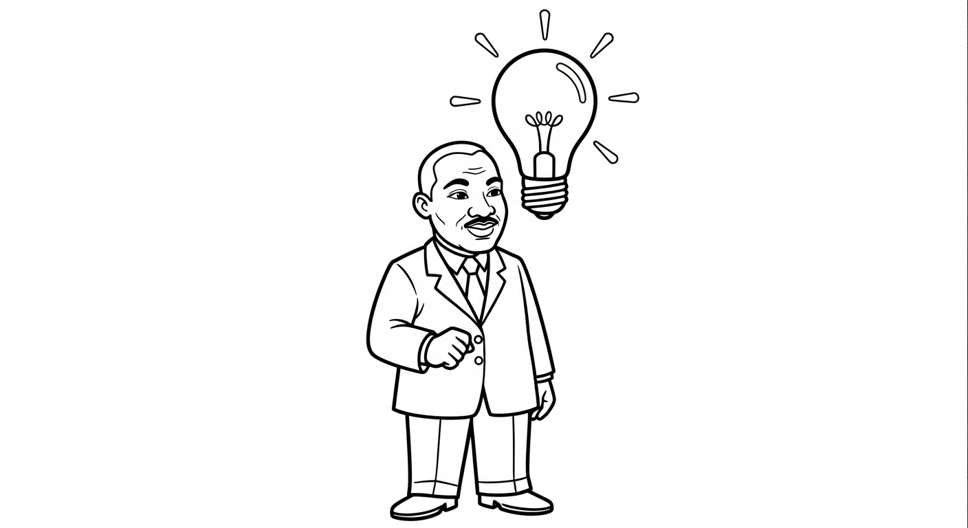 coloriage Martin Luther King en ligne
